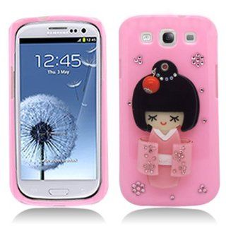 SAM Galaxy S III I9300 (AT&T/Verizon/Sprint) Case w/ Kimono Girl Mirror, Pink: Cell Phones & Accessories