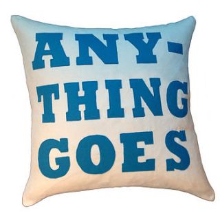 anything goes cushion by bitten london