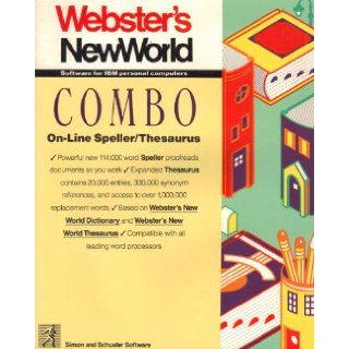Webster's New World Software for IBM Personal Computers Combo On line Speller/ZThesaurus Not given 9780671619930 Books