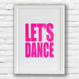 'let's dance' screen print by print basement