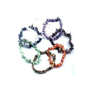 Chakra Bracelet Set Women's Men's Jewelry Wicca Wiccan Religious Pagan Jewelry: Garnet (Root Chakra), Carnelian (Navel), Tiger's Eye (Solar), Green Aventurine (Heart Chakra), Sodalite (Throat), Amethyst (Crown Chakra), and Quartz Crystal (Brow 