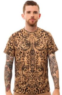 Waimea Men's Cheetah Tee Large Khaki at  Mens Clothing store: Fashion T Shirts
