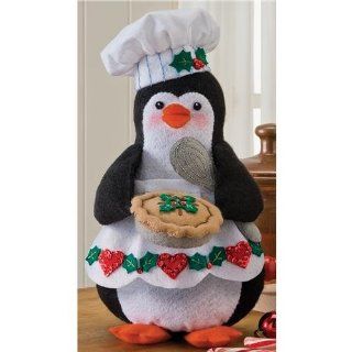 Bucilla Felt Applique 3D Kit, 7 Inch by 8 Inch by 12 Inch, Chef Penquin