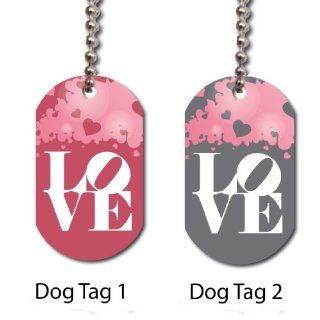 His and Hers Valentines Day Love Dog Tags   Find a new way to celebrate your love on Valentines Day Sports & Outdoors