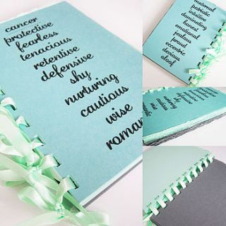 horoscope traits notebook with ribbon spine by nuvonova