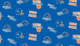 BOISE STATE BRONCOS COTTON FABRIC BOISE STATE COTTON FABRIC SOLD BY THE YARD NCAA COLLEGE COTTON FABRIC