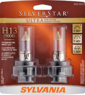 Sylvania H13/9008 SU SilverStar Ultra Halogen Headlight Bulb (Low/High Beam), (Pack of 2) Automotive