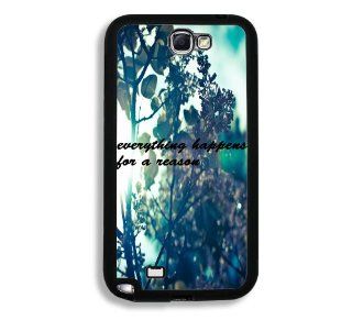 Everything Happens For A Reason Hipster Quote Samsung Galaxy Note 2 Note II N7100 Case   Fits Samsung Galaxy Note 2 Note II N7100 Cell Phones & Accessories