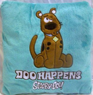 Warner Brothers Plush Scooby Doo 13" X 13" Pillow "Doo Happens Scooby Doo!" Kids Room Bedding Decor: Toys & Games