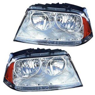 2003 2004 2005 Lincoln Aviator Headlight Headlamp Composite (HID Xenon with Ballast) Front Head Light Lamp Set Pair Left Driver And Right Passenger Side (03 04 05): Automotive