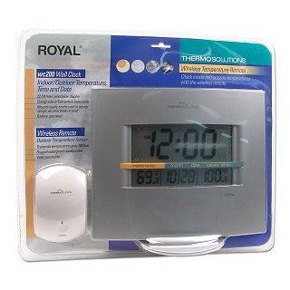 Royal Wc200 Wall Clock Wireless Indoor/outdoor Thermometer  Weather Stations  Patio, Lawn & Garden
