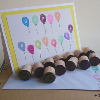 happy birthday balloon stamps by serious stamp