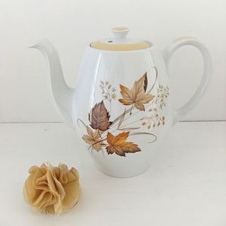 autumn leaves alfred meakin coffee pot by peony and thistle