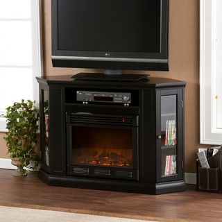 Claremont Convertible Media Black Electric Fireplace