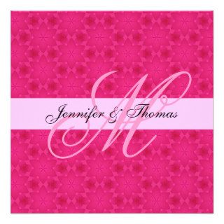 Pink Star Pattern Custom Wedding Template Personalized Invites