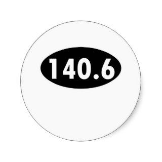 140.6 Triathalon Oval Sticker
