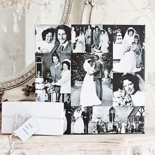 wedding gift voucher canvas photo montage by the poetry studio