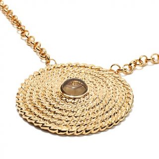 Daniela Swaebe Fashion Jewelry "Grecian Goddess" 18" Medallion Drop Necklace