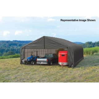 ShelterLogic Peak Style 30ft.W Garage/Storage Shelter — 20ft.L x 30ft.W x 20ft.H  House Style Instant Garages