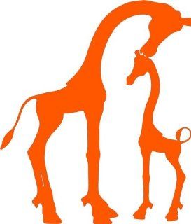 Design with Vinyl Design 221 Giraffe   Animal Sticker   Vinyl Wall Decal, 20 Inch By 26 Inch, Orange