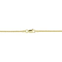 Mondevio 18k Gold over Silver 24 inch Twisted Rolo Chain Mondevio Gold Over Silver Necklaces