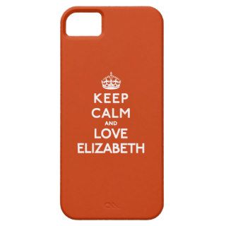 Keep Calm and Love Elizabeth iPhone 5 Case