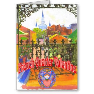 French Quarter Valentine Greeting Cards