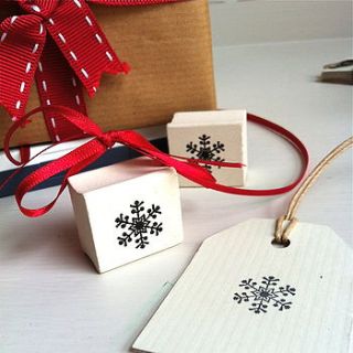 mini nordic snowflake wooden stamp by the little picture company