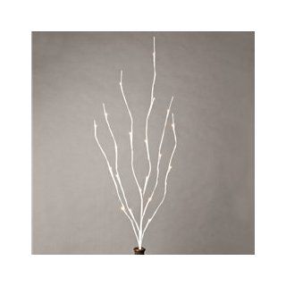 Everlasting Glow 39" Battery Operated White Wrapped Lighted Branch, 20 Warm White LED lights   String Lights