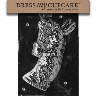 Dress My Cupcake Chocolate Candy Mold, Bunny with Flowers Piece 1, Easter: Kitchen & Dining