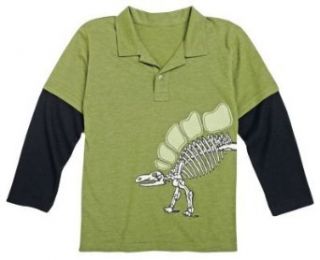 Mulberribush Dino Skeleton Polo Shirt: Apparel: Clothing