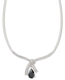 B. Brilliant Sterling Silver Necklace, Cubic Zirconia Triple Drop Pendant (24 3/8 ct. t.w.)   Necklaces   Jewelry & Watches