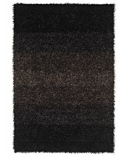 Dalyn Area Rug, Metallics Shades Shag Black 36 x 56   Rugs