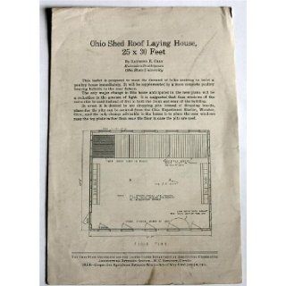 Ohio Shed Roof Laying House 25 x 30 Feet (Ohio State University/United States Department of Agriculture, Poultry House Plans Leaflet): Ohio State University) Raymond E. Cray (Extension Poultryman: Books
