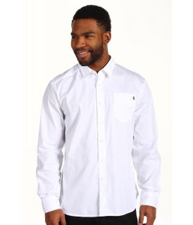 Volcom Why Factor Solid L/S Shirt Mens Long Sleeve Button Up (White)