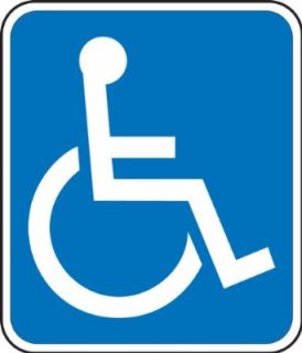 Accuform Signs FRA194RA Engineer Grade Reflective Aluminum Handicap Symbol Parking Sign, For Florida, 12" Width x 14" Length x 0.080" Thickness, White on Blue: Industrial & Scientific