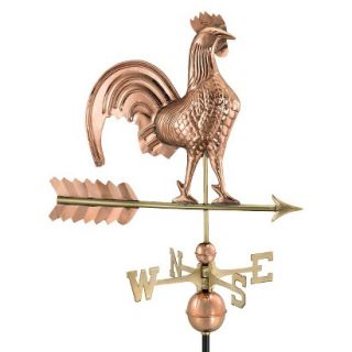 Good Directions 25 Rooster Weathervane   Polished Copper