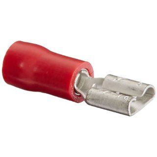 NSI Industries F22 187 2V S Vinyl Insulated Female Disconnect, Small Packs, 22 18 Wire Size, 0.187" x 0.020" Tab Size: Disconnect Terminals: Industrial & Scientific