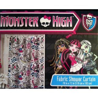 Monster High Fabric Shower Curtain 70 in x 72 in (178 cm x 183 cm): Home & Kitchen