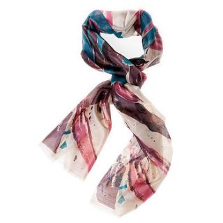 hand painted silk scarf by vondie & will "have a little faith"