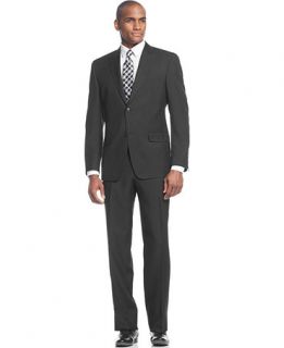 Sean John Black Tonal Stripe Suit Big and Tall   Suits & Suit Separates   Men