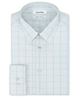 Calvin Klein STEEL Non Iron Slim Fit Mint Green Stripe Dress Shirt   Dress Shirts   Men