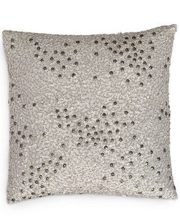 Donna Karan Home Reflection Silver 12 Square Decorative Pillow   Bedding Collections   Bed & Bath
