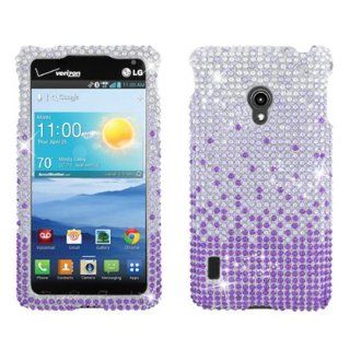 Aimo LGVS870PCDI174 Dazzling Diamond Bling Case for LG Lucid 2   Retail Packaging   Waterfall Purple: Cell Phones & Accessories