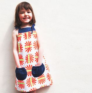 girls scandinavian print summer dress by wild things funky little dresses