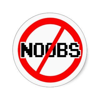 No NOOBS   chat/irc/geek/code monkey/hacker/gamer Stickers