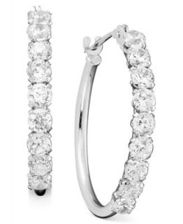 Kaleidoscope Sterling Silver Earrings, Crystal Hoop Earrings with Swarovski Elements   Earrings   Jewelry & Watches