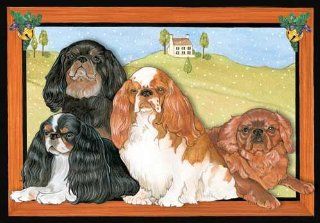 Cavalier King Charles Christmas Cards : 10 Holiday Cards with Red Envelopes   ADORABLE! : Greeting Cards : Office Products