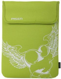 8   10.1 inch Green Angel Wings Heart Netbook Notebook Laptop Sleeve Bag Carrying Case for iPad, Acer, ASUS, Dell, HP: Computers & Accessories