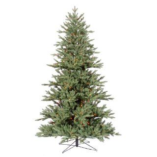 4.5 ft. Artificial Christmas Tree   High Definition PE/PVC Needles   Blue and Green   Noble Fir   Prelit with Multi Color Mini Christmas Lights   Vickerman G112347  